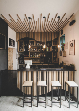 Progettazione architettonica Pub - Dettaglio del bancone