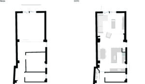 Ristrutturazione architettonica ambiente interno - pianta